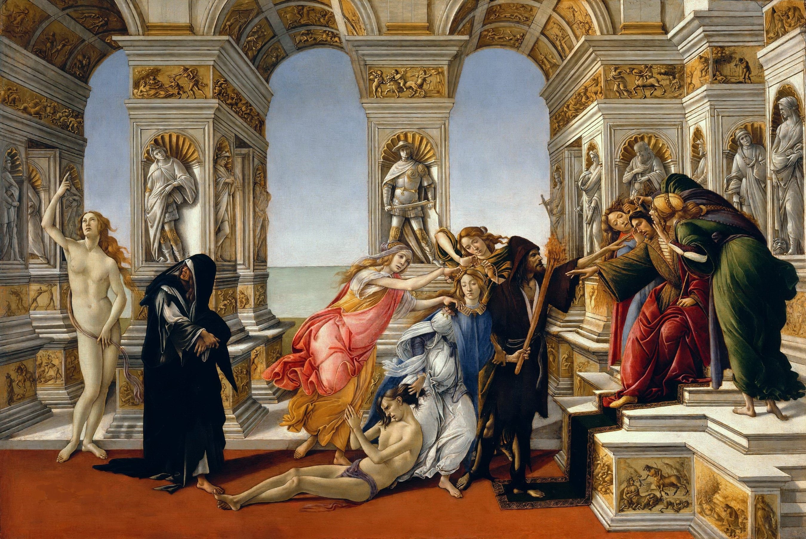 Sandro Botticelli Calumny Of Apelles-Renaissance.High Quality Canvas Print