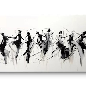 Abstract Dancers Canvas Painting.High Quality Canvas Print