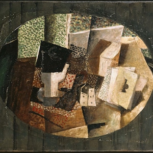 Cards and Dice-Georges Braque.Es ist ein hochwertiger Leinwanddruck.