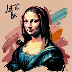 Mona Lisa Leonardo Da Vinci-Abstract Acrylic Work.High Quality Canvas Print