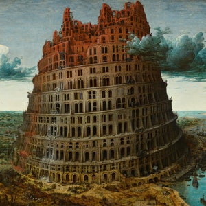 The Tower Of Babel Pieter Bruegel-High Quality Canvas Print