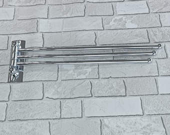 Bathroom Towel Rack 1-2-3 Arms CHROME Extended Towel Holder, Swivel Towel Bar, Stainless Steel Space Saving Towel Racks for Bathroom Kitchen
