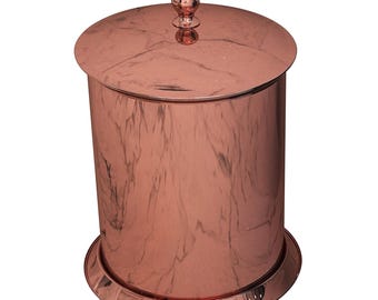 Waste Bin with Lid with ROSE Premium Surface Luxury Stainless Steel  Quality, High-Quality Stainless Steel Waste Receptacle Special Surface