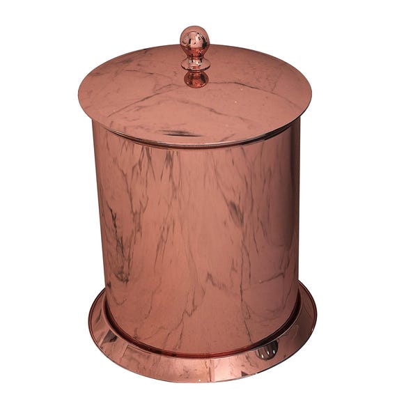 Rose Gold Stainless Steel Waste Bin with Lid