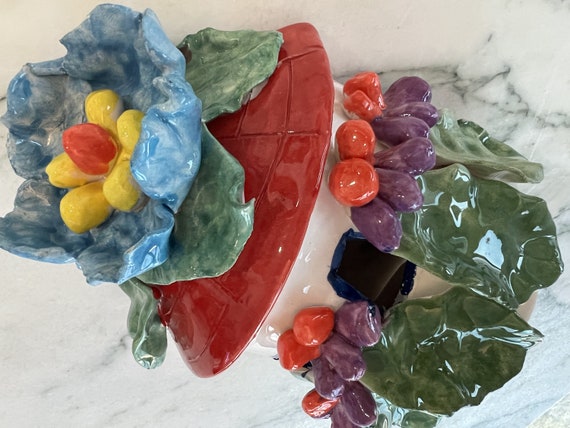 Handmade Ceramic House Tea Light Holder: Floral Wall Decor
