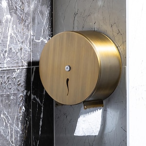 Commercial Toilet Paper Dispenser GOLD ANTIQUE,Wall Mounted,Lockable,Durable, Toilettenpapierspender,Distributeur de papier toilette mural