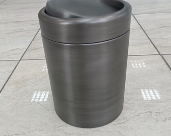 Swing Lid Waste Bin STEEL ANTIQUE Luxury Stainless Steel, Waste Receptacle,Abfalleimer mit Schwingdeckel,Poubelle à couvercle basculant