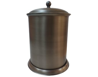 Waste Bin with Lid with STEEL ANTIQUE Premium Surface Luxury Stainless Steel, Waste Receptacle Special Surface with Removable Inner Bucket
