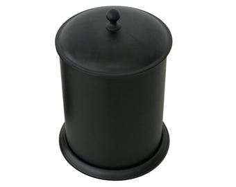 Waste Bin with Lid with BLACK Premium Surface Luxury Stainless Steel, Waste Receptacle Special Surface with Removable Inner Bucket