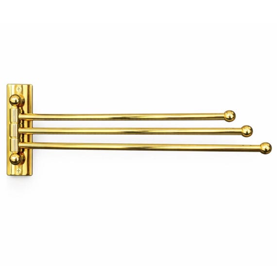 Gold Stainless Steel Swivel Towel Rack – 1 / 2 / 3 Arm Rotating Wall Towel Holder – Luxury Bathroom Organizer – Rust Proof Metal Hanger