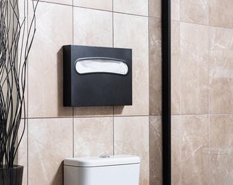 BLACK Commercial Toilet Seat Cover Dispenser Durable Stainless Steel Wall Mount Distributeur de couvre siège WC Toilettensitzbezüge Spender