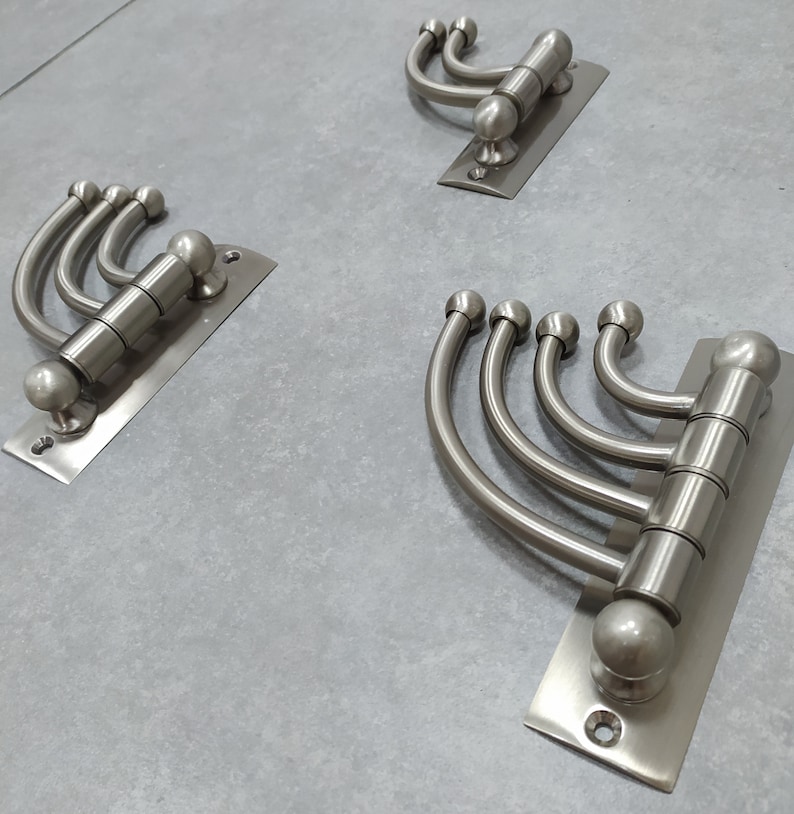 Solid Metal Swivel Hook Heavy Duty Folding Swing Arm Hook Multi Foldable Arms Towel/clothes