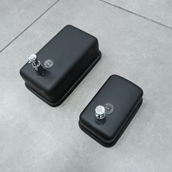 Matte Black Soap Dispenser | Wall Mounted Liquid Container | Commercial & Hotel Restroom Hygiene