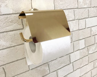 Toilet Paper Holder with Cover Storage Dust-Proof for Bathroom-SUS 304 Stainless Steel Tissue Roll Rack