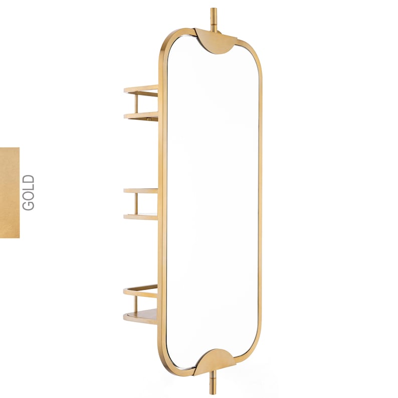 goldener Wandspiegel, schwenkbarer Kosmetikspiegel, Wandmontage-Spiegel, Designspiegel mit Ablage, Spiegel mit Regal, antiker Goldspiegel, schwarzer Spiegel matt, Edelstahlspiegel,hochwertiger Badezimmer-Spiegel, Spiegel mit Aufbewahrung, Schminkspiegel Wand,Regalspiegel modern, Luxuswandspiegel Bad, rotgoldener Spiegel,rotierender Spiegel Regal, Miroir mural pivotant 360 avec étagères,miroir salle de bain luxe, miroir doré, miroir à rotation,miroir mural design,miroir noir mat,miroir antique or