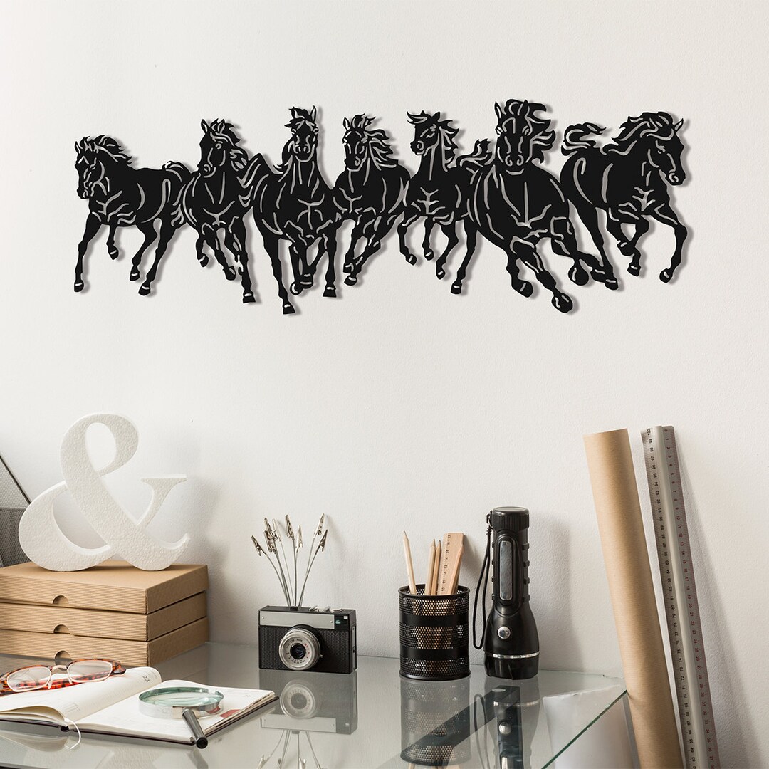 Racing Horses Design Metal Wall Art Decorhorse Signmetall Wandkunst