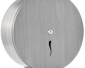 Antique Steel Toilet Paper Dispenser: Lockable Wall Mount, Commercial Jumbo Roll