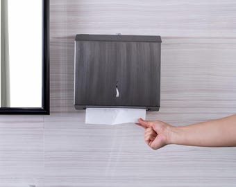 Towel Holder for Commercial Stainless STEEL ANTIQUE Elegant Unique Wall Mounted Z-Fold Paper Towels Multifold dispenser, Z fold Dispenser