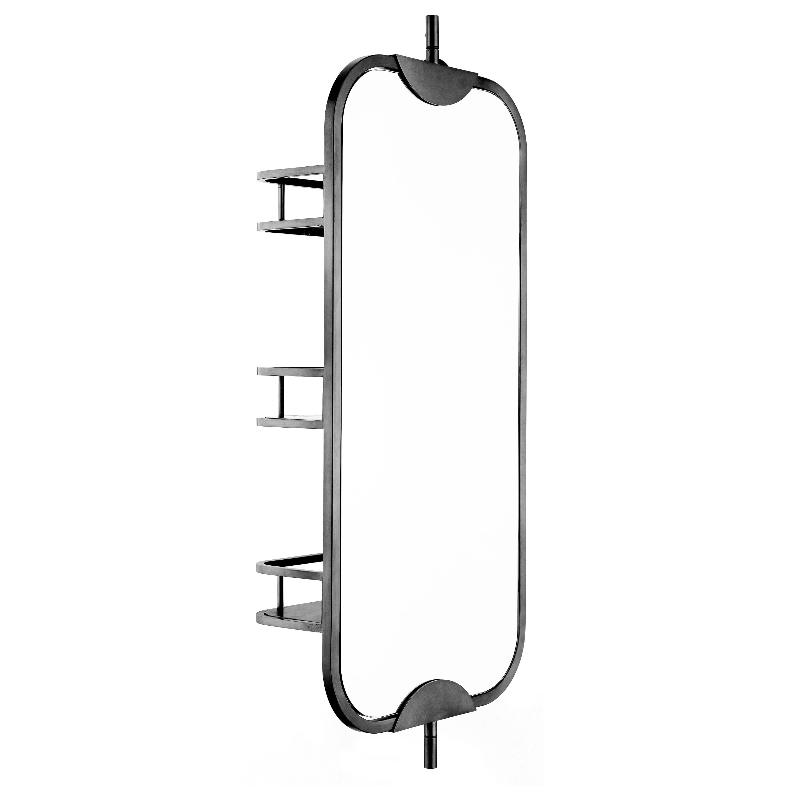 Swivel Mirror With Shelves Rotating Mirror With Storage Swivel Vanity