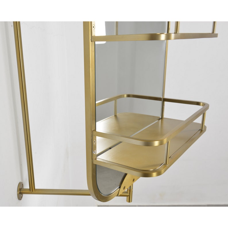 Swivel Mirror With Shelves Rotating Mirror With Storage Swivel Vanity