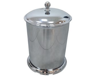 Waste Bin with Lid with CHROME POLISHED Premium Surface Luxury Stainless Steel, Waste Receptacle Special Surface with Removable Inner Bucket