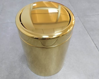 Luxury Stainless Steel Trash Bin with Swing Lid Premium Surface Quality, High-Quality Stainless Steel Waste Receptacle with Special Surface