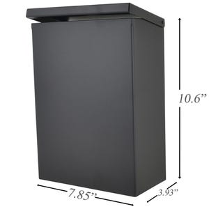 Wall-Mounted Waste Bin BLACK, Space-Saving  Hygiene Receptacle Sanitary Napkin Disposal Multi-Purpose for Kitchen Bathroom Garage Bin