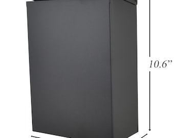 Wall-Mounted Waste Bin BLACK, Space-Saving  Hygiene Receptacle Sanitary Napkin Disposal Multi-Purpose for Kitchen Bathroom Garage Bin