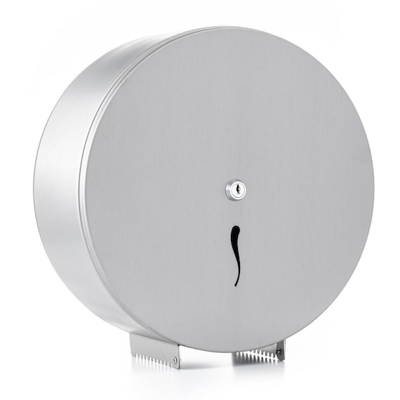 Stainless Steel Toilet Paper Dispenser | Lockable Wall Mounted Tissue Holder | Rust-Proof Commercial & Hotel Restroom Use