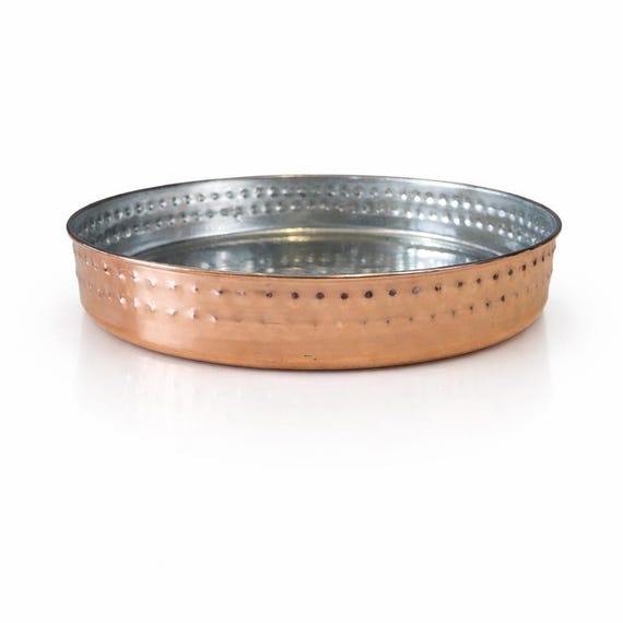 Handmade Tin Lined Copper Oven Tray Set, Hammered Copper Baking Pans, Artisan Copper Cookware