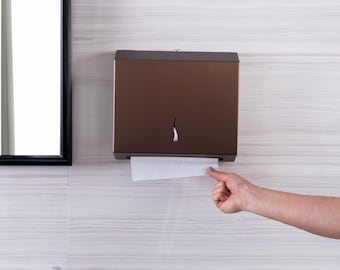 Paper Towel Holder for Commercial ROSE Elegant Unique Wall Mounted Z-Fold Paper Towels Multifold dispenser, Z fold Paper Towel Dispenser