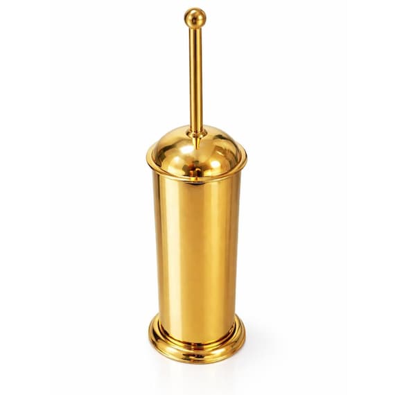 Free Standing Toilet Brush with Holder, Stainless Steel Bathroom WC Brush Set, Luxury Floor Standing Toilet Brush
