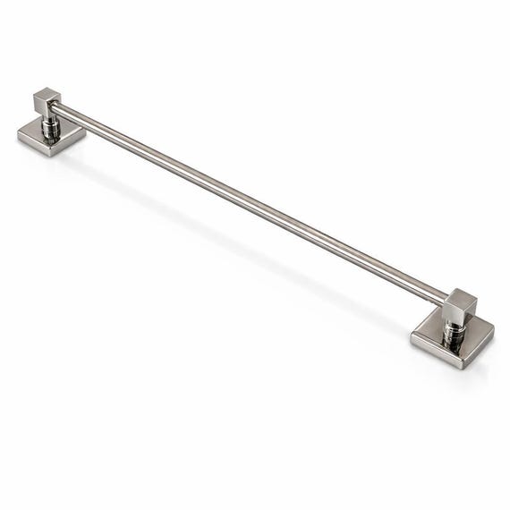 Brushed Stainless Steel Towel Bar, Wall Mounted Bathroom Towel Holder SUS304, Square Mount Heavy Duty Modern Hotel Towel Rail
