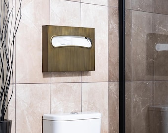 GOLD ANTIQUE Commercial Toilet Seat Cover Dispenser Durable Stainless Steel Distributeur de couvre siège WC Toilettensitzbezüge Spender