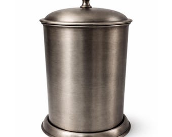 STEEL ANTIQUE Stainless Steel Waste Bin – Luxury Bathroom Trash Can with Lid and Removable Inner Bucket – Modern Hotel & Home Decor