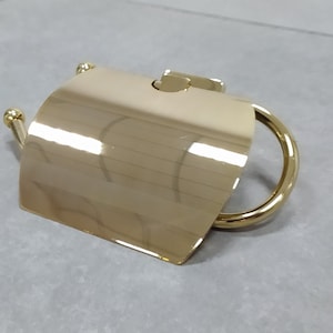 Porta carta igienica con coperchio, forma quadrata, antipolvere, per bagno, porta rotolo in acciaio inox SUS 304, accessori per WC unici