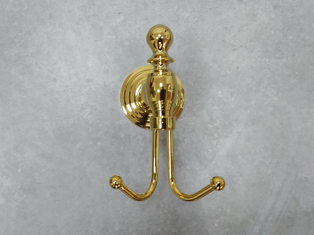 Double Bathroom Hooks: Gold, Stainless Steel, Antique - Etsy