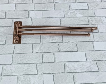 Bathroom Towel Rack 1-2-3 Arms ROSE Extended Towel Holder, Swivel Towel Bar, Stainless Steel Space Saving Towel Racks for Bathroom, Kitchen