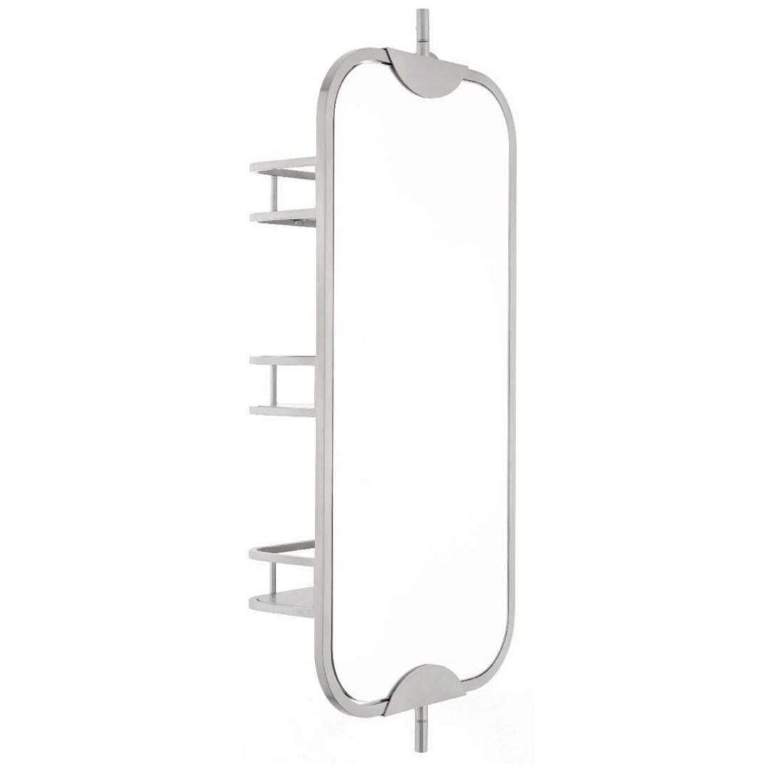 Swivel Mirror With Shelves Rotating Mirror With Storage Etsy