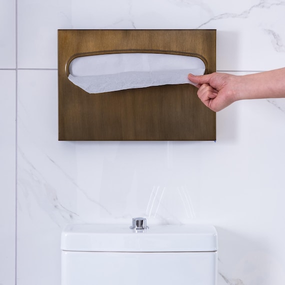 Gold Antique Stainless Steel Toilet Seat Cover Dispenser – Premium Wall-Mounted Commercial & Home Hygienic Holder