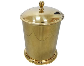 Waste Bin with Lid with GOLD POLISHED Premium Surface Luxury Stainless Steel, Waste Receptacle Special Surface with Removable Inner Bucket