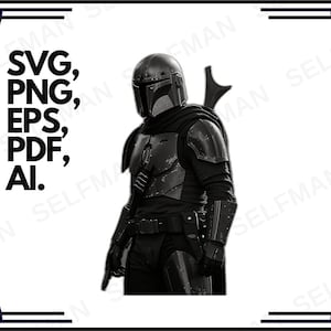 Mandalorian , Svg, Png, Eps, Pdf, Ai, Mandalorian Svg, Mandalorian Silhouette, Cricut