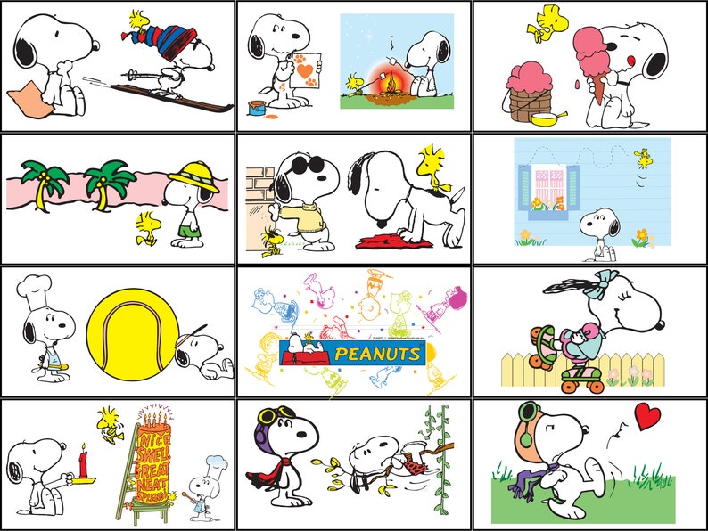 Woodstock Peanuts Snoopy Bundle 180 Svg Dxf Eps Png Pdf Etsy