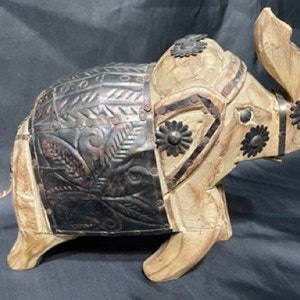 Vintage hand-carved elephant