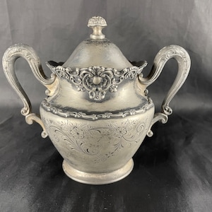 Antique Wilcox Silverplated Sugar Bowl