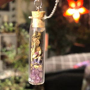 Calming/anti-anxiety Spell Jar Necklace Witchy oddity