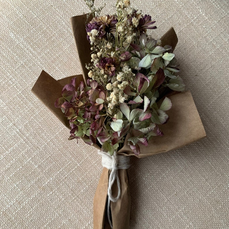 Mini Dried Flower Bouquet Small Dry Flower Arrangement Bohemian Home