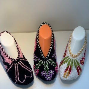 Knitted Slippers, Turkish Slippers, Winter Slippers, House Slippers, Winter Sock, Handmade Knitted Slippers, Warm Slippers, Winter gift,