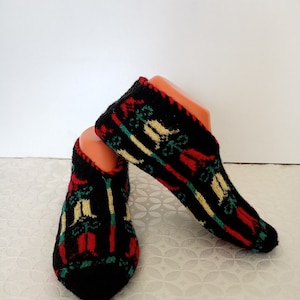 Knitted Slippers, Turkish Slippers, Winter Slippers, Crochet Slippers, Winter Sock, Handmade Knitted Slippers, Warm Slippers, Winter gift.