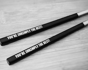 Engraved Metal Chopsticks – Left Handed, Reusable, Sushi Lover Gift